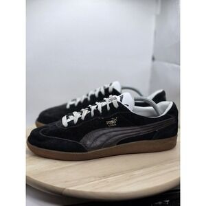 Mens Size 10.5 - VTG Puma Liga Suede Black Athletic indoor shoes